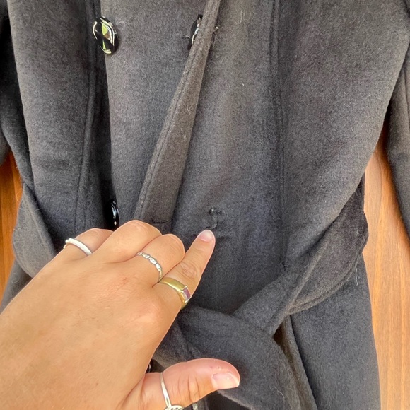 NWT Escalier Wool Trench Coat Double Breasted - Picture 4 of 16